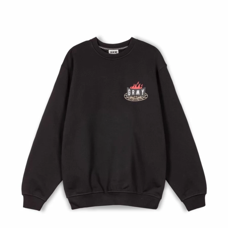 Grimey Vintage Crewneck Sweatshirt - Black Retro Style - FW23 Collection