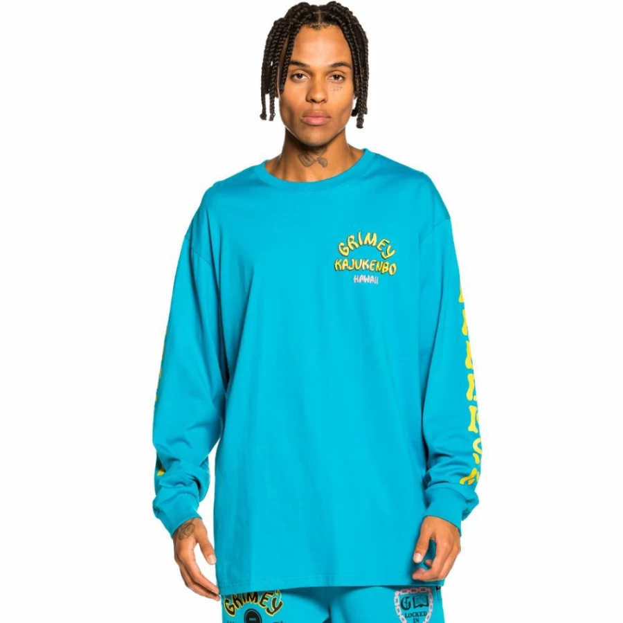Grimey "Destroy All Fear" Long Sleeve T-Shirt - Blue - Fall 2021 Collection