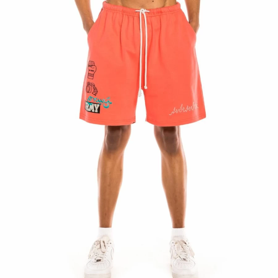 Grimey Coral Day Dreamer Sweatshorts - Comfortable Casual Shorts for Women - Spring 2022 Collection