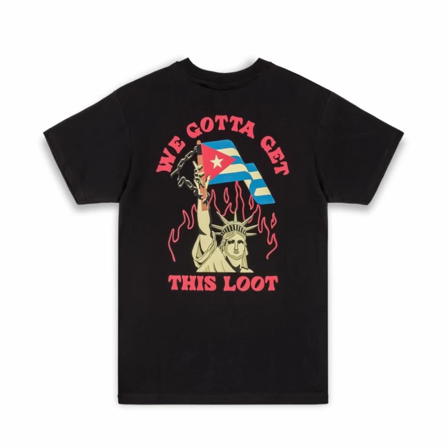 Grimey The Cuban Linx Black T-Shirt - FW23 Collection - Regular Fit Cotton Tee