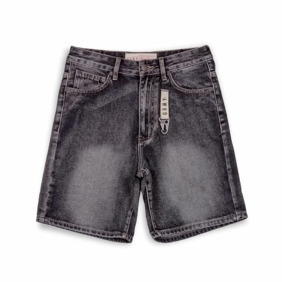 Grimey Tough Washed Black Shorts - Durable Men's Shorts for Spring Summer 2023
