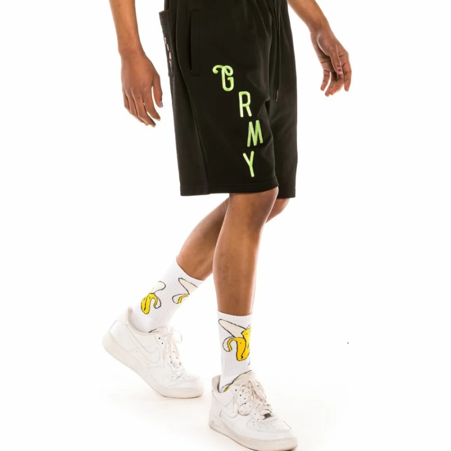 Grimey Black Jungle Punch Sweatshorts - Men's Casual Shorts for Spring 2022