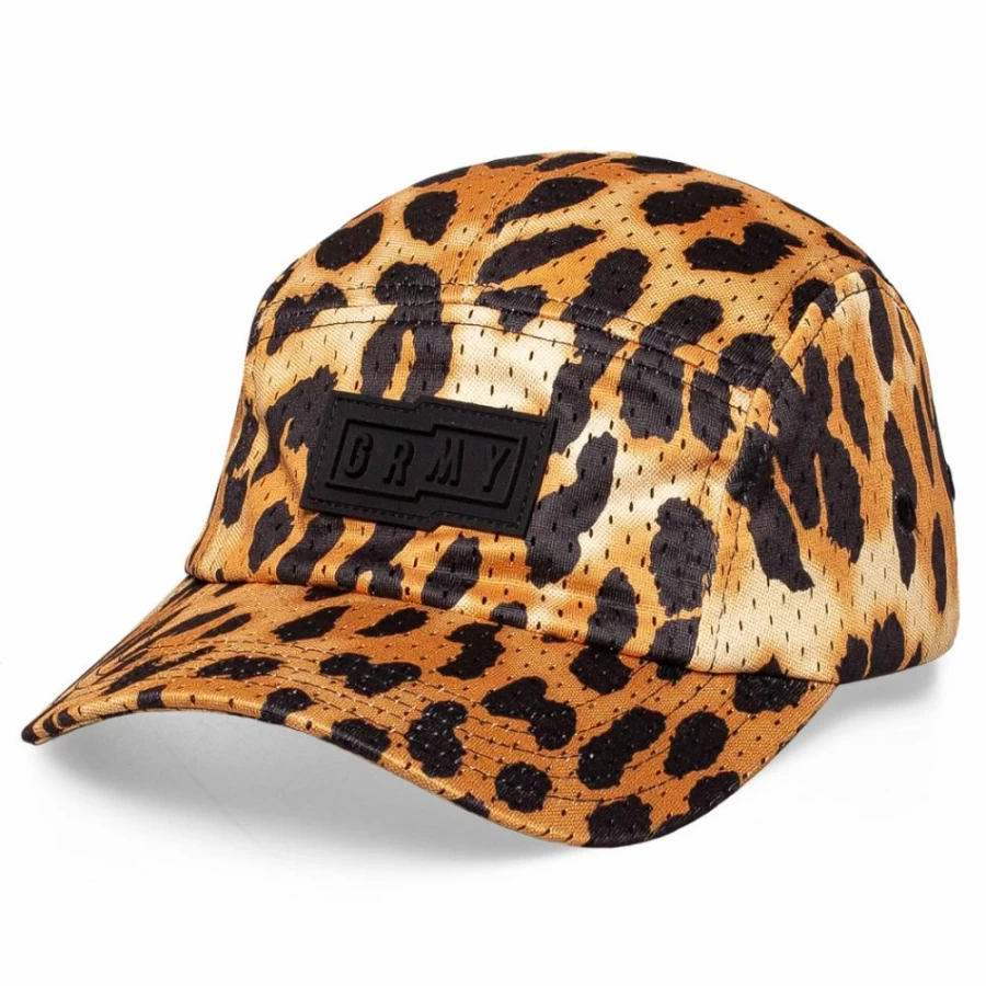 Grimey Yanga 5-Panel Cap SS20 Leopard Print Streetwear Snapback