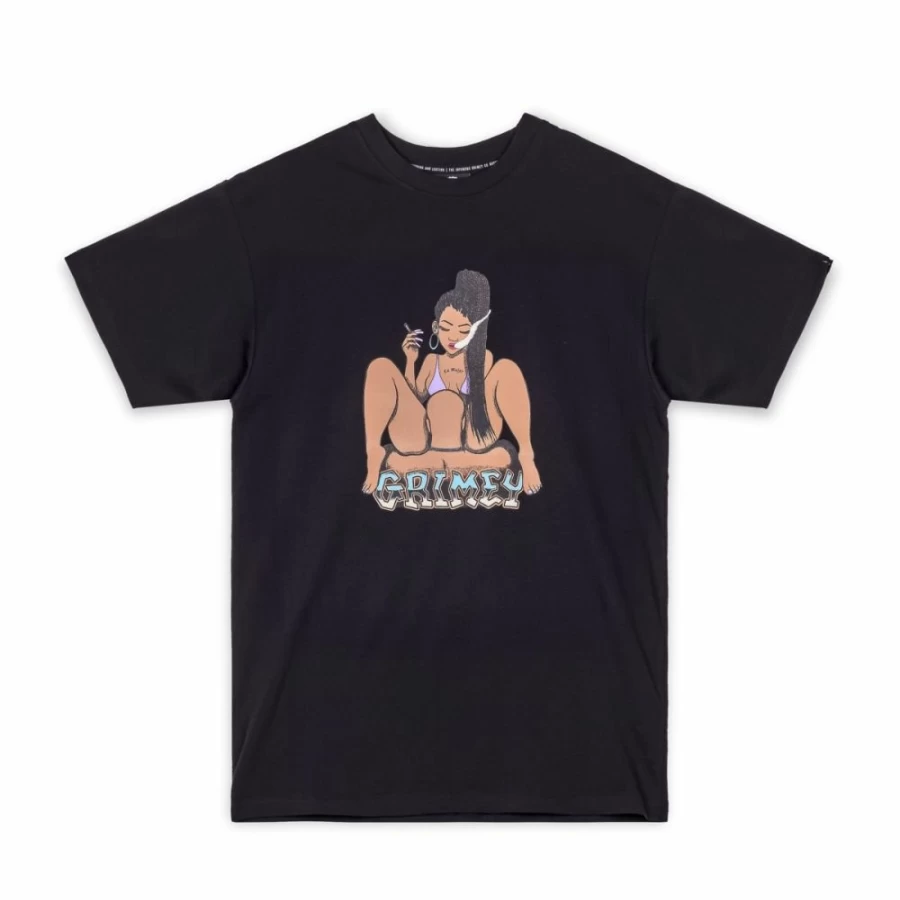 "Grimey Women's Black Camiseta - Spring 2023 Collection"