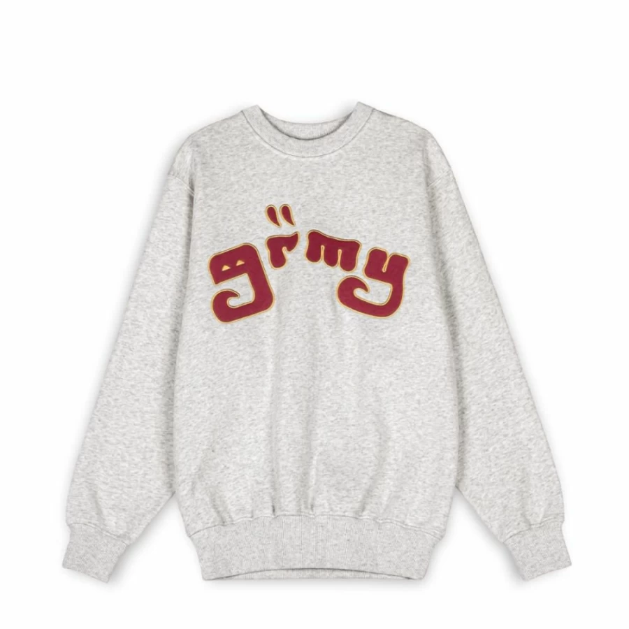 Grimey Lust Mantra Crewneck Sweatshirt - Sport Grey Pullover - Fall 2022 Streetwear