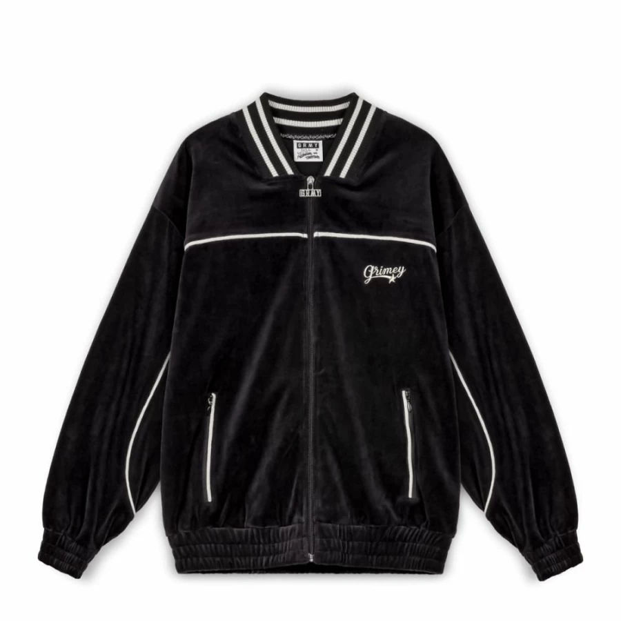 Grimey Madrid Velvet Jacket for Men & Women - Black Winter Coat FW23 Fashion