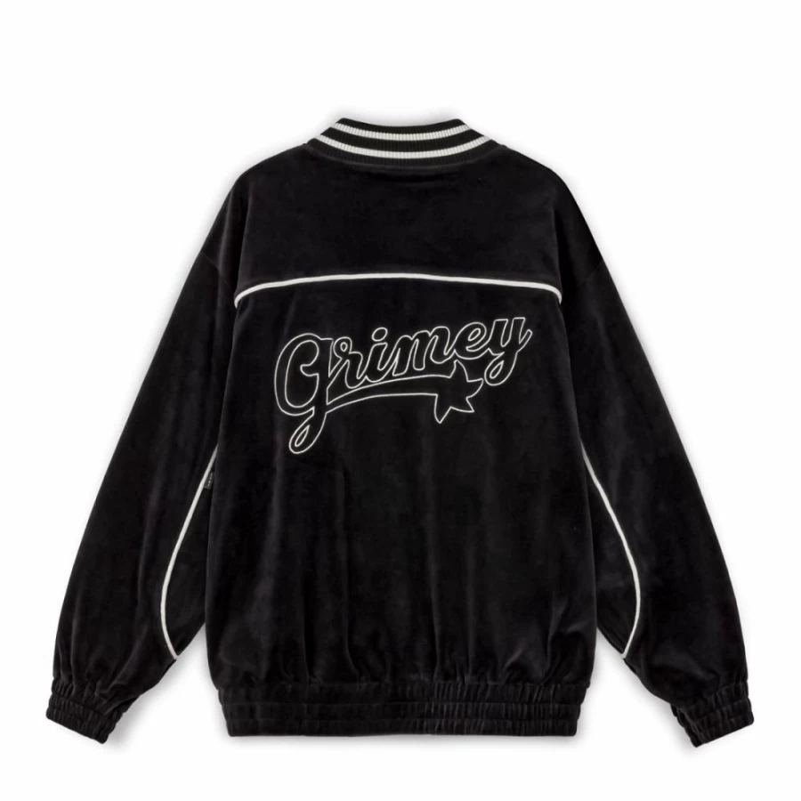 Grimey Madrid Velvet Jacket for Men & Women - Black Winter Coat FW23 Fashion
