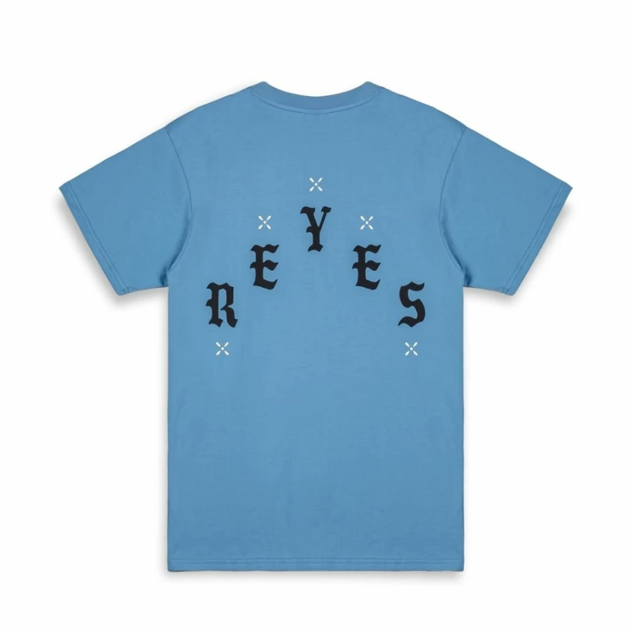 Grimey Panic Mecha Graphic T-Shirt - Blue Casual Tee for Men & Women - SS24 Collection