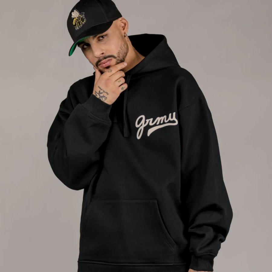 Grimey Hive Heavyweight Hoodie and Sweatpants Set - Black Orange Hip Hop Streetwear Fall 2022 Collection