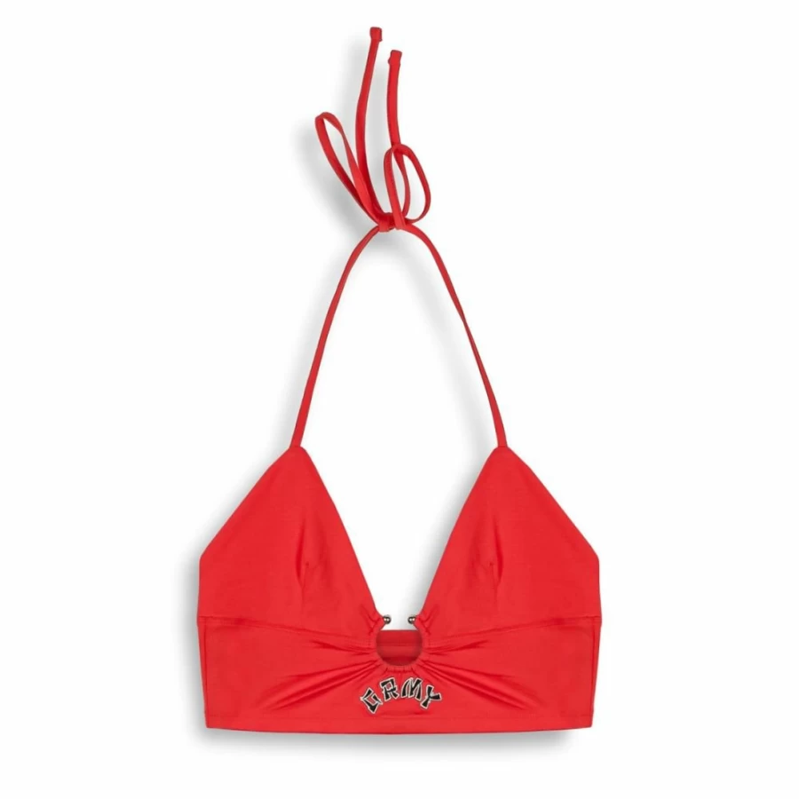 Grimey Lucky Dragon Bralette Top for Women - Red - Spring Summer 2024 Collection