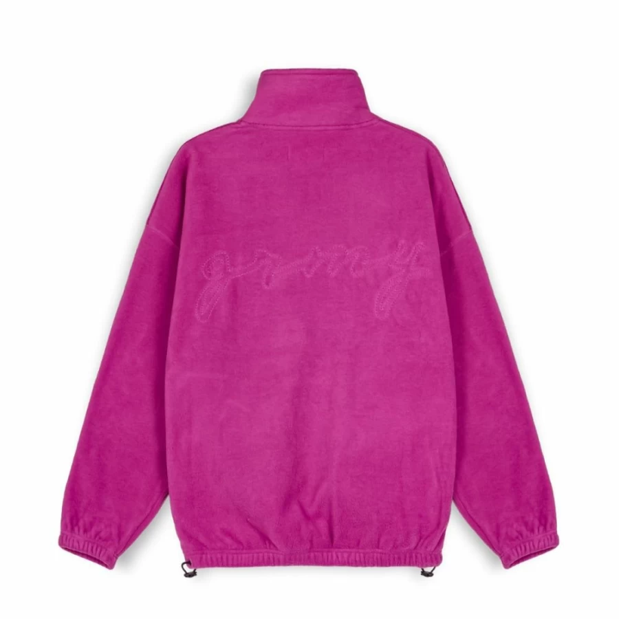 Grimey "Iam Polar" High Neck Sweatshirt for Women - Fuchsia Pink Pullover Hoodie, Fall 2022 Fashion