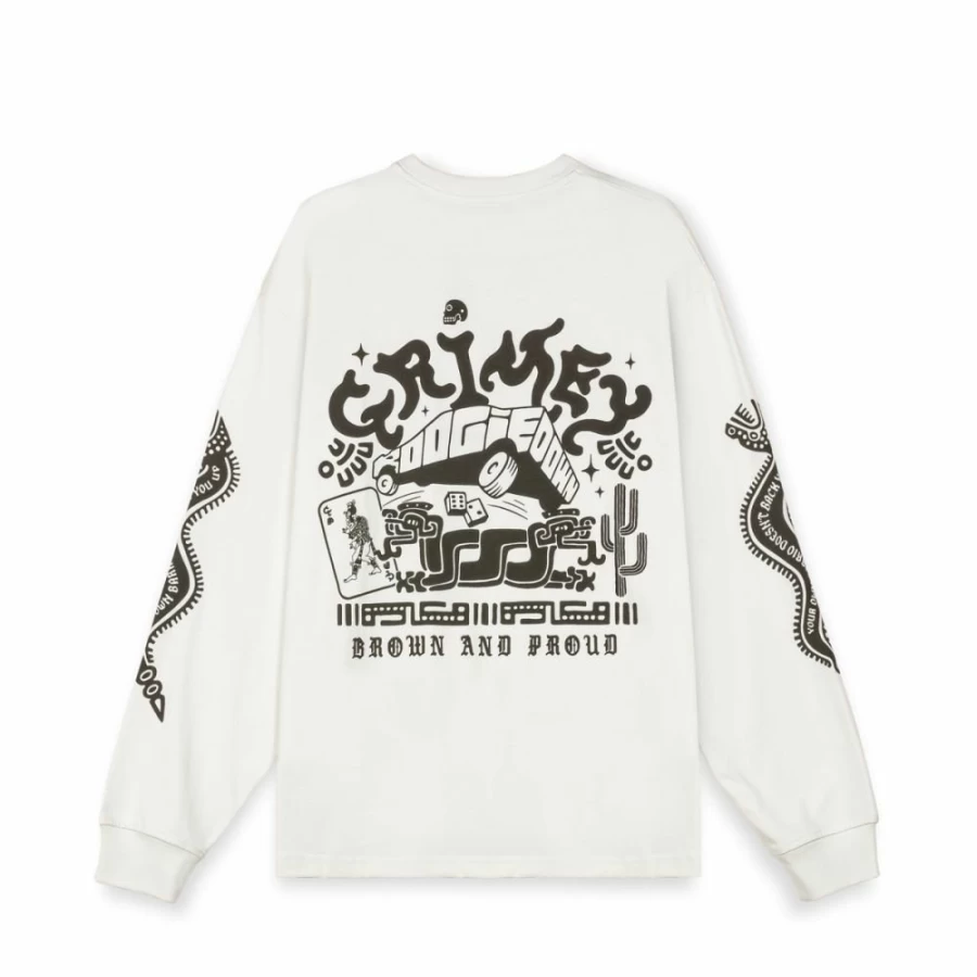 Grimey Panic Long Sleeve T-Shirt - Off White - SS24 Collection