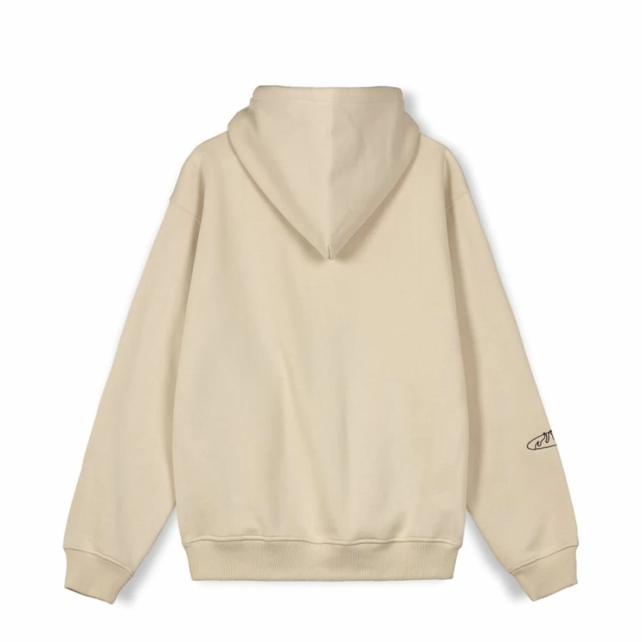 Grimey Vintage Melted Stone Hoodie Sweatshirt - Cream Color, Fall Winter 2023 Collection