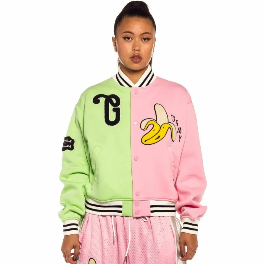 Grimey Pink "Jungle Punch" Button-Up Sweatshirt - Spring 2022 Casual Streetwear