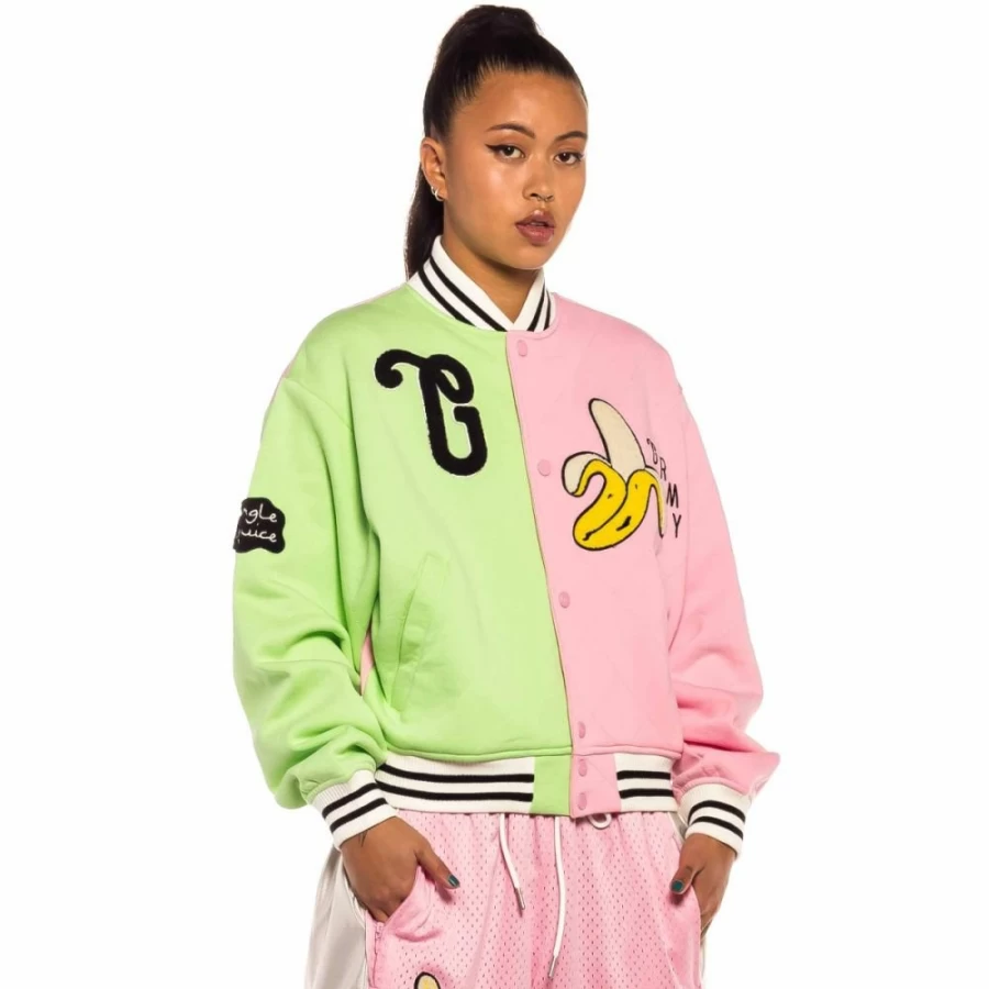Grimey Pink "Jungle Punch" Button-Up Sweatshirt - Spring 2022 Casual Streetwear