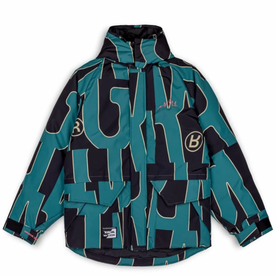 Grimey Blue Snow Fox All Over Print Parka Jacket - Winter 2022 Coats