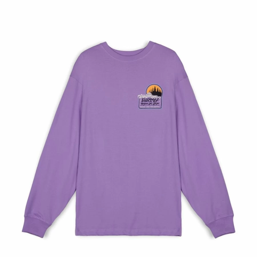 Grimey Ufollow Long Sleeve T-Shirt for Men & Women - Lilac Purple Casual Top for Spring Summer Fashion