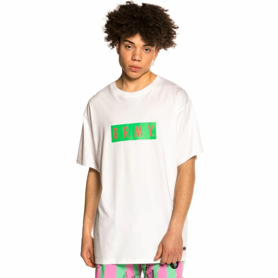 Grimey "Frenzy" Graphic T-Shirt for Men - White Cotton Summer Tee 2021 - Streetwear Essential