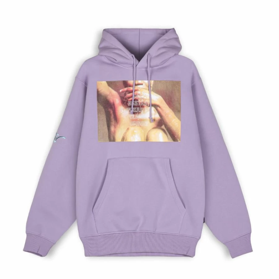 Grimey Westbound Lavender Hoodie for Men & Women | Cozy Fall 2022 Streetwear Pullover
