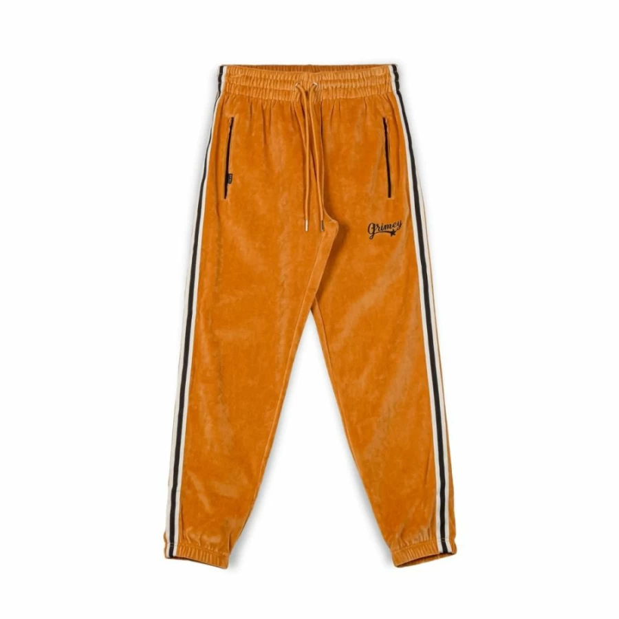 Grimey Madrid Velvet Pants for Men & Women - Orange Corduroy Trousers, Fall Winter 2023 Fashion