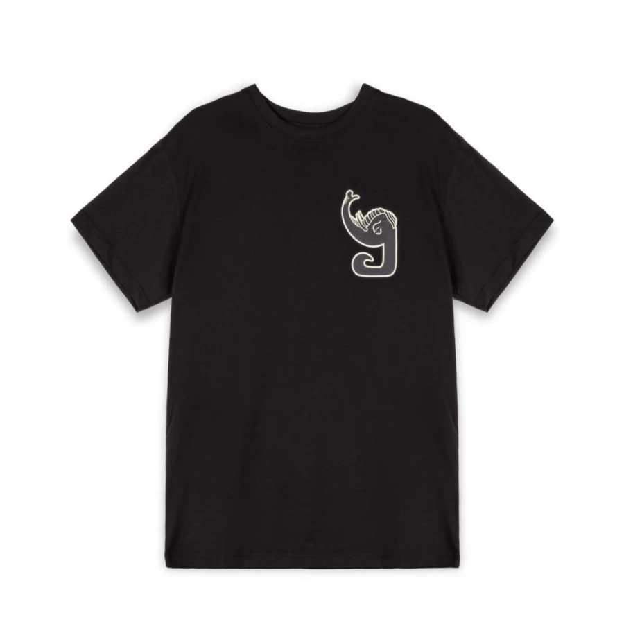 Grimey Black Tusker Temple Regular T-Shirt for Men | FW23 Collection | Casual Streetwear Tee