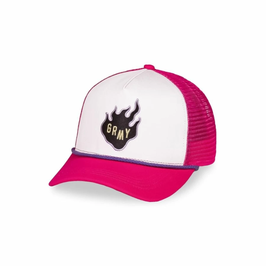 Grimey Red Cloven Tongues Trucker Hat - Summer 2023 Collection - Adjustable Snapback Cap