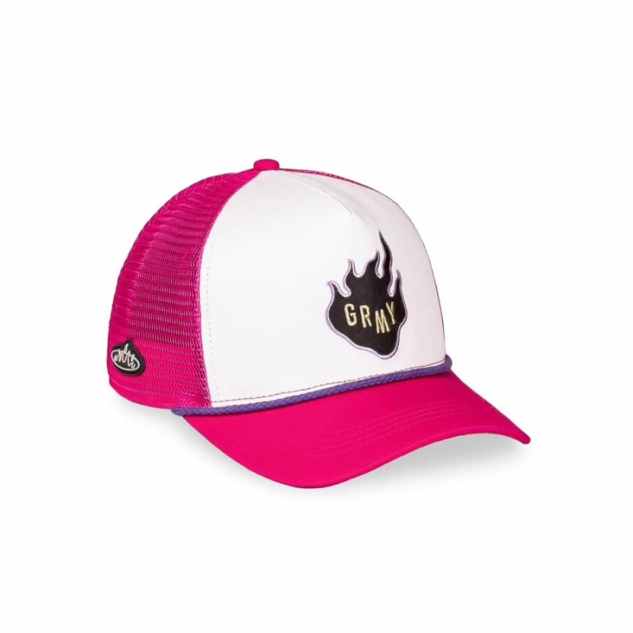 Grimey Red Cloven Tongues Trucker Hat - Summer 2023 Collection - Adjustable Snapback Cap