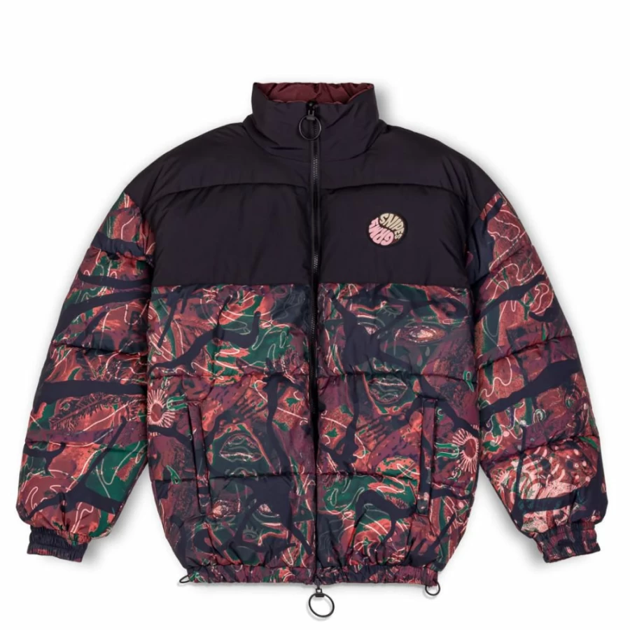 Grimey Snipes X True Roots Puffy Jacket - Brown Coats for Men & Women - Fall Winter 2022 Outerwear