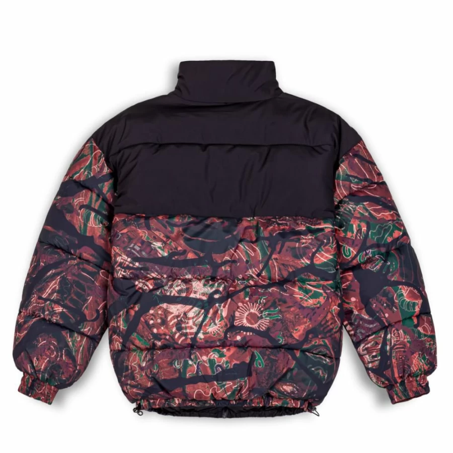 Grimey Snipes X True Roots Puffy Jacket - Brown Coats for Men & Women - Fall Winter 2022 Outerwear