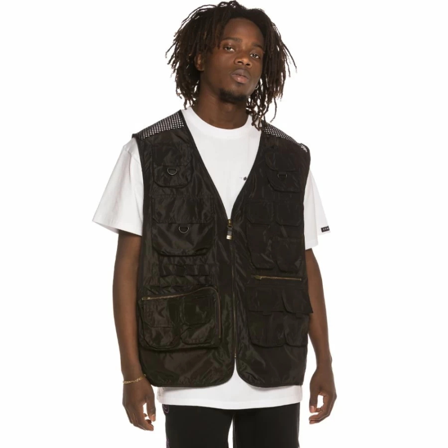 Grimey Transsiberian Vest SS19 - Black Outerwear Coat