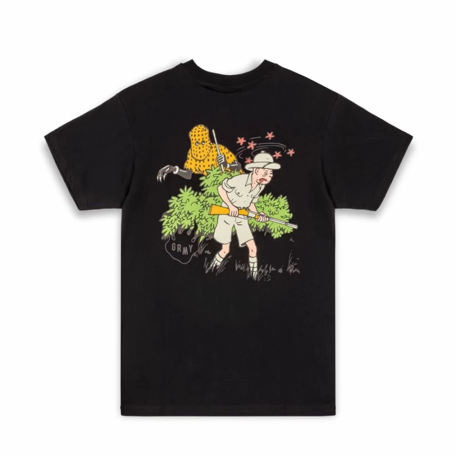 Grimey Les Colonies Black Regular Fit T-Shirt for Men FW23 Collection