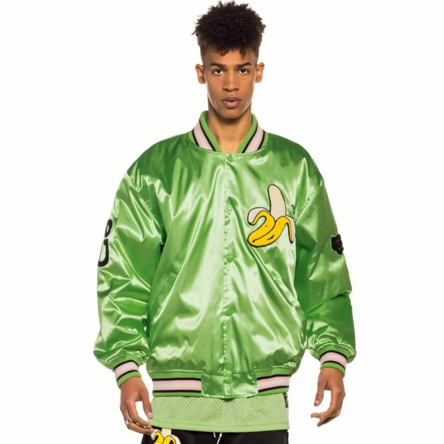 Grimey Satin Jacket - Green Jungle Punch Style - Spring 2022 Fashion