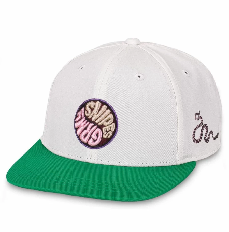 Grimey Snapback Hat "Snipes X Grimey True Roots" - White Adjustable Baseball Cap - Fall 2021 Collection
