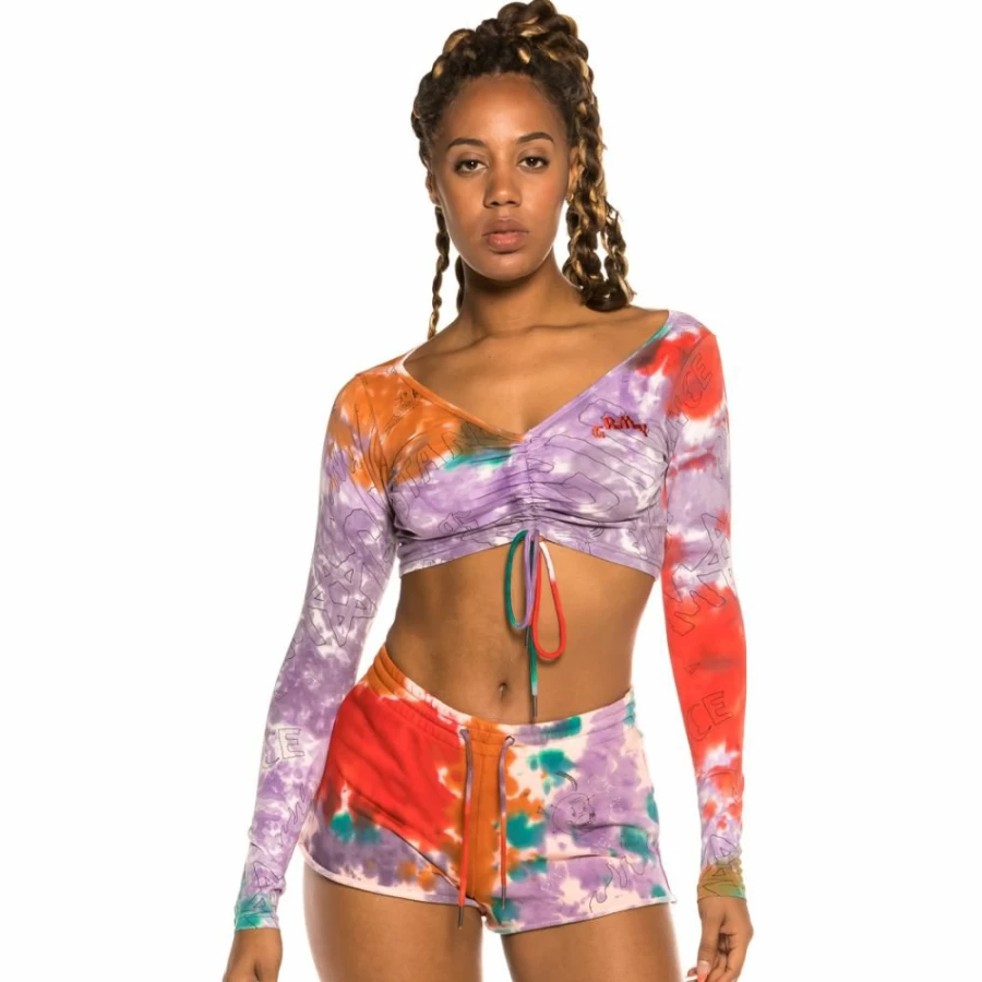Grimey Tie Dye Long Sleeve Crop Top - Spring 2021 Fashion Trendy Women's Tee