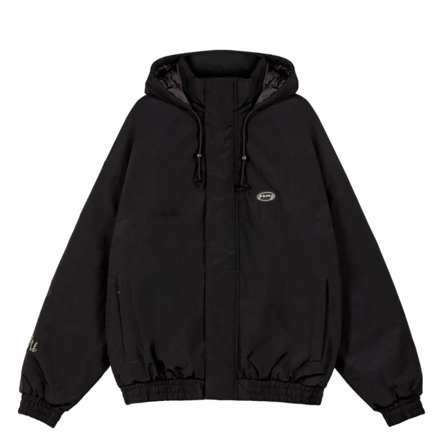 Grimey The Strait Talk Pullover Hoodie - Black Men's Streetwear Jacket - FW23 Collection