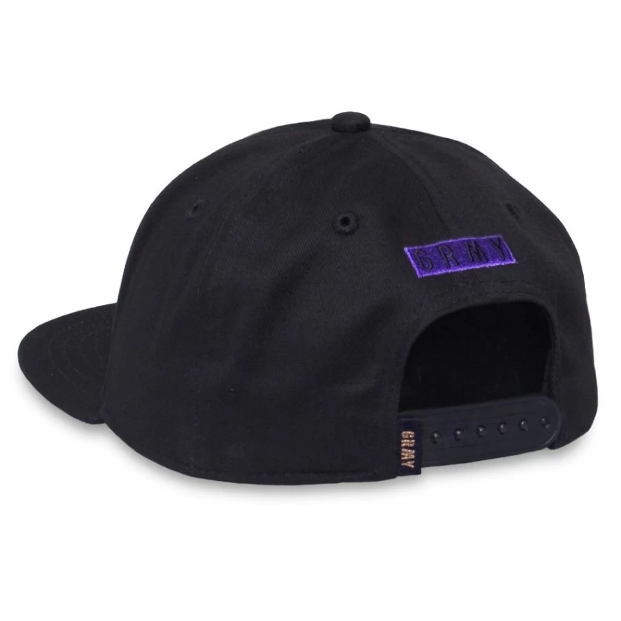 Grimey Ubiquity Metal Badge Snapback Cap - Black Fw20 Adjustable Hip-Hop Hat