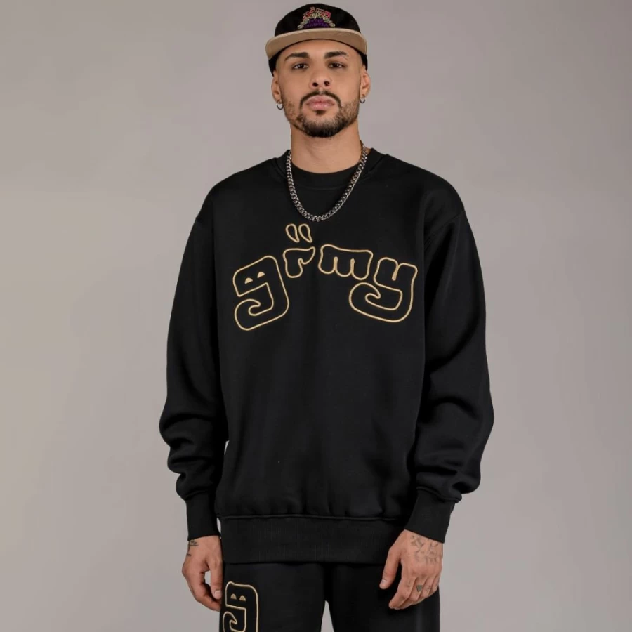 Grimey Lust Mantra Black Pant and Sweatshirt Set - Fall 2022 Collection