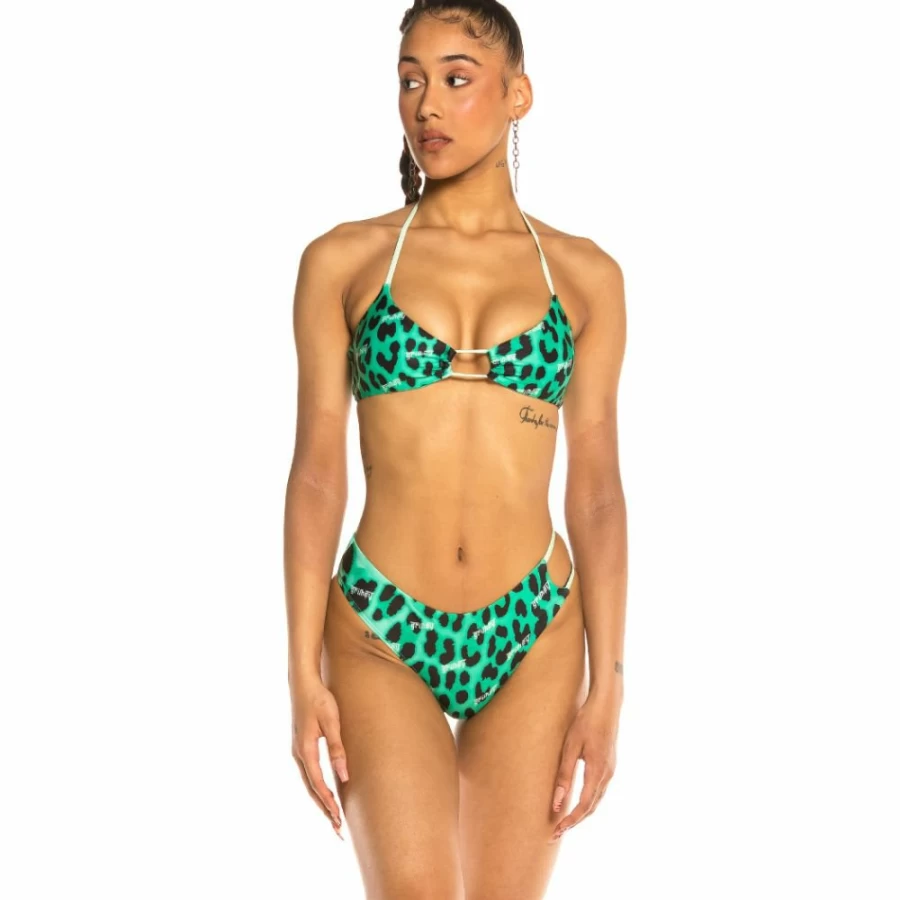 Grimey Leopard Print Bikini Top - Green Swimwear for Women SS20 Collection
