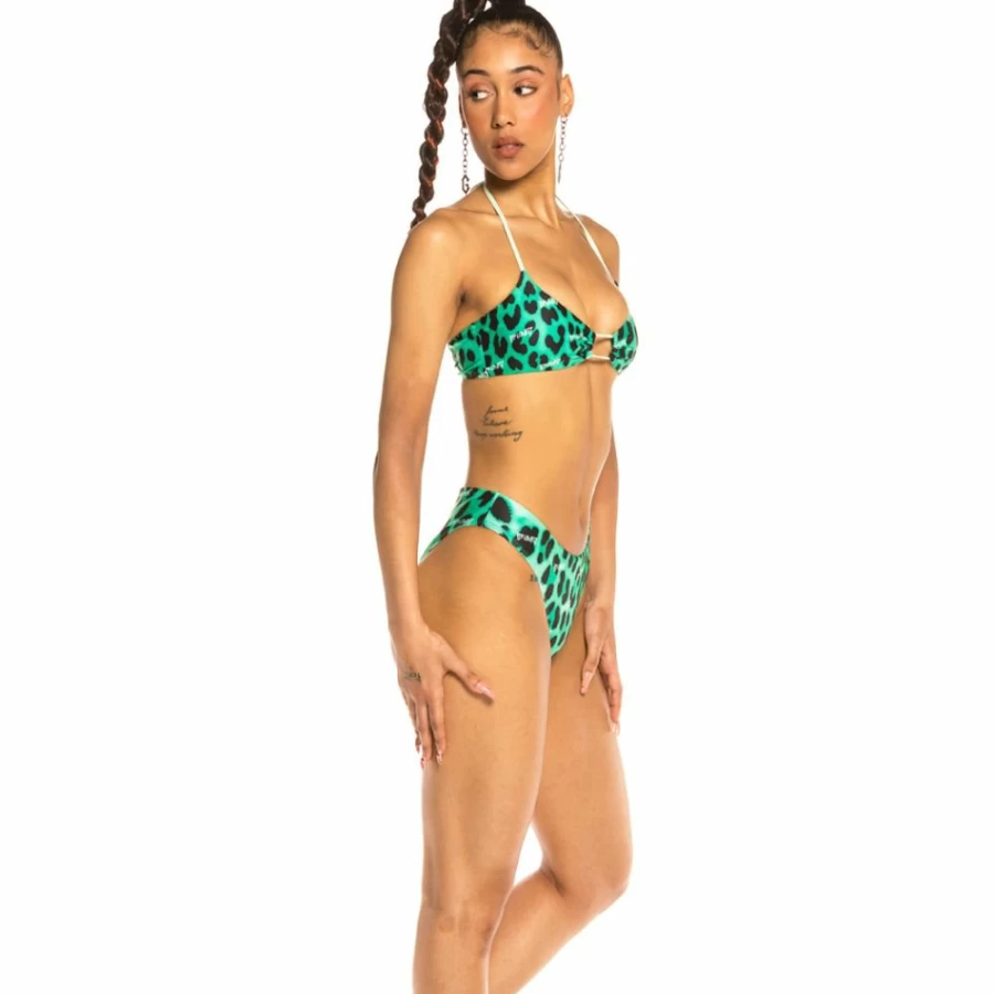 Grimey Leopard Print Bikini Top - Green Swimwear for Women SS20 Collection