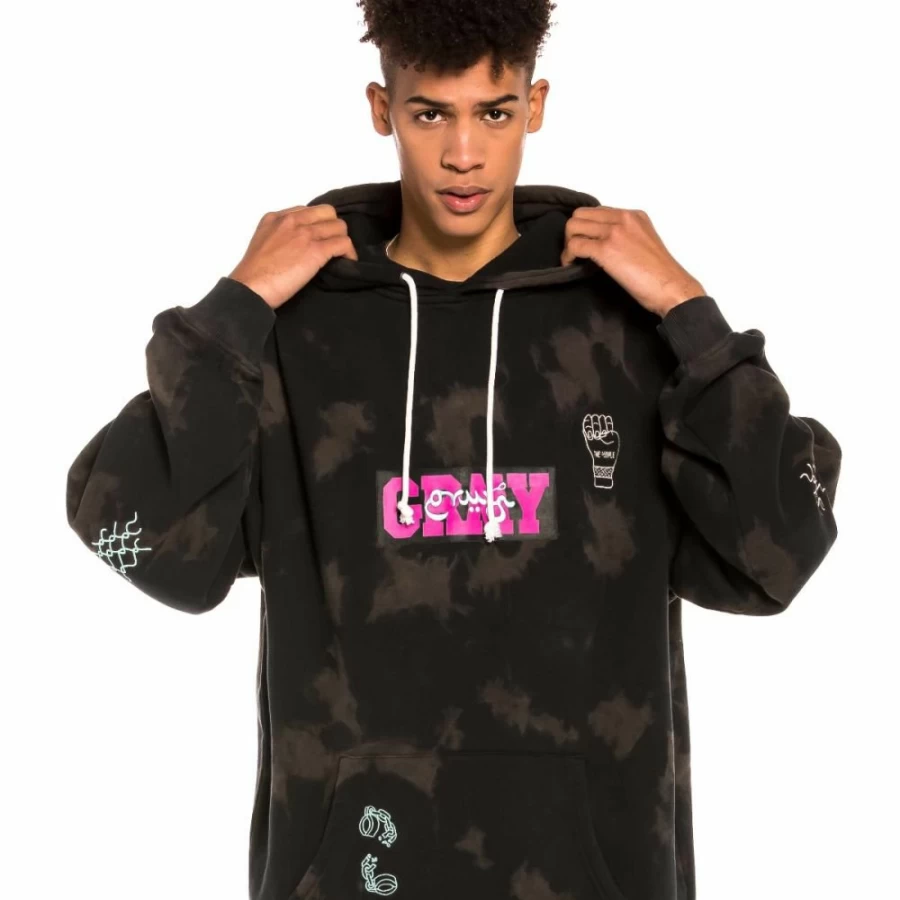 Grimey "Day Dreamer" Bleached Black Hoodie - Spring 2022 Collection - Streetwear Sweatshirt