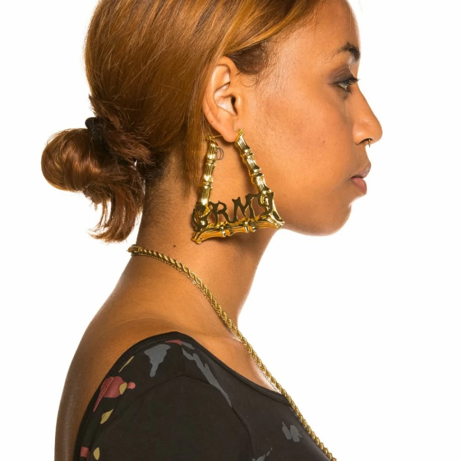 Grimey Golden Jazz-Inspired Earrings - Trendy Fall 2021 Music Jewelry