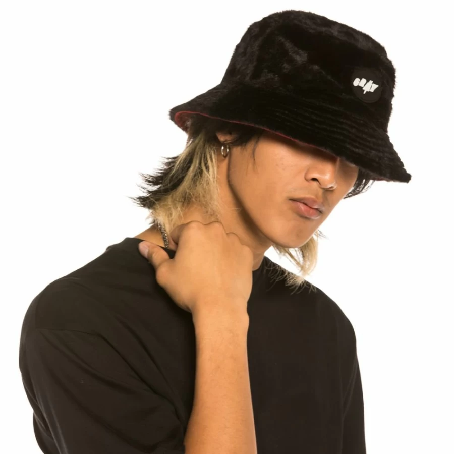 Grimey Reversible Buckle Hat - Red & Black Color - Martinica Fact Design for Men & Women