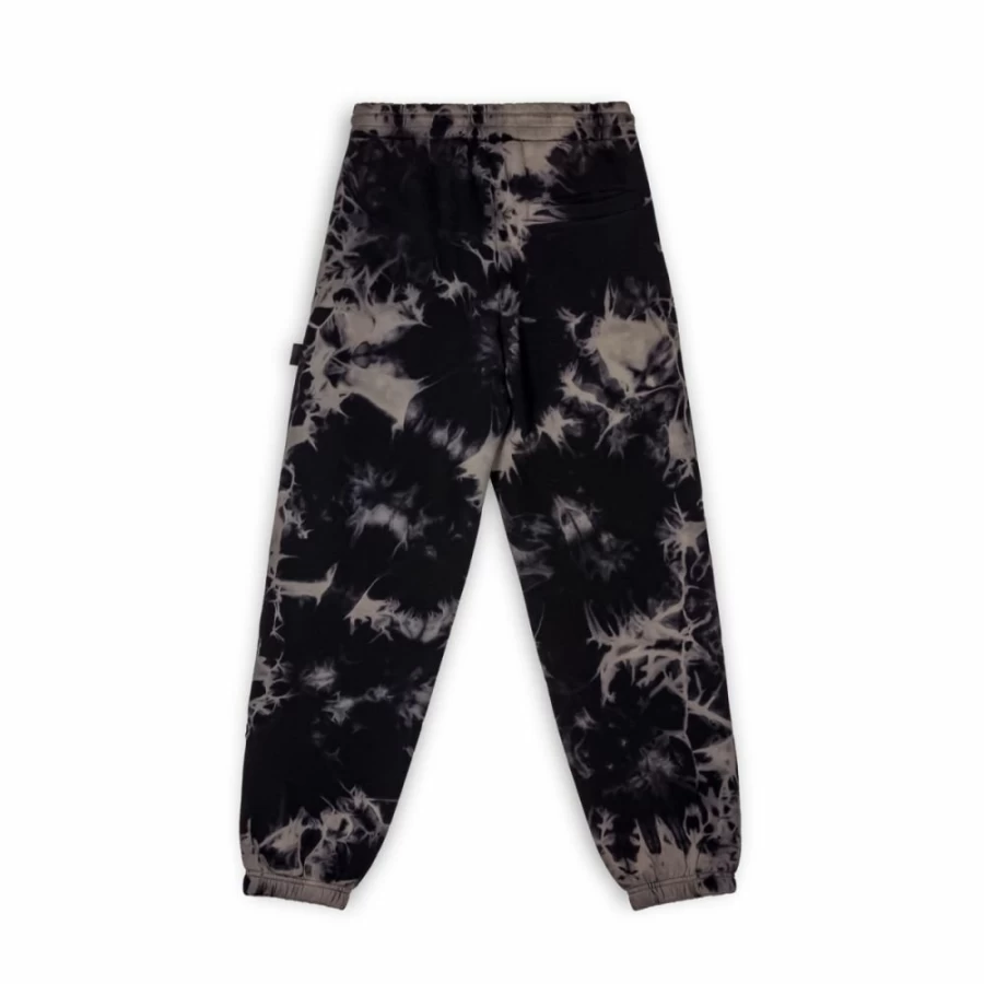 Grimey Ufollow Bleached Sweatpant - Black Distressed Joggers for Men | Spring 2023 Collection