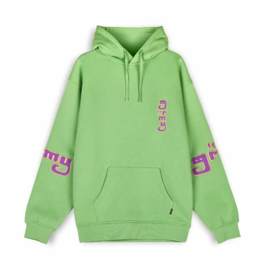 Grimey Lust Mantra Hoodie - Green Pullover Sweatshirt for Men & Women | Fall 2022 Collection