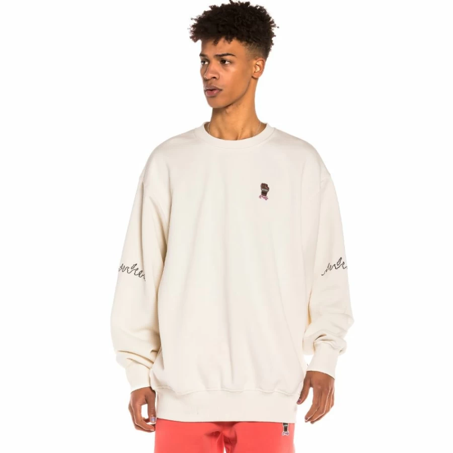 Grimey Day Dreamer Coral White Pant and Crewneck Set - Spring 2022 Collection