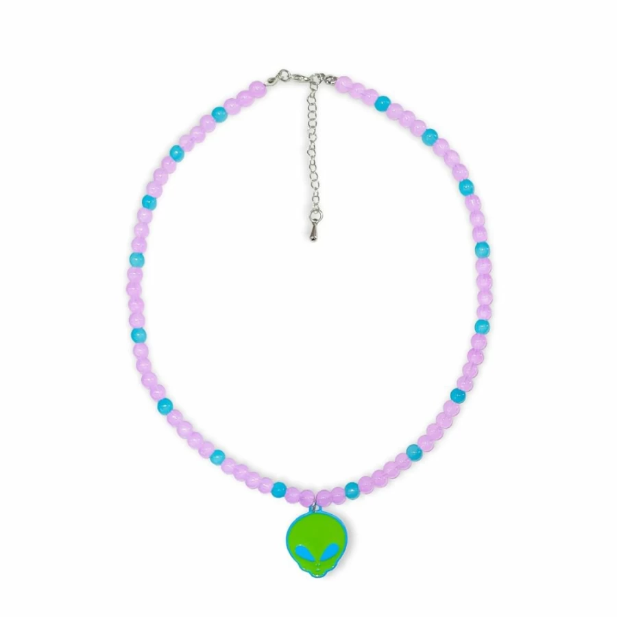 Grimey Beads Necklace in Lilac - Trendy Ufollow Design for Spring 2023 Collection