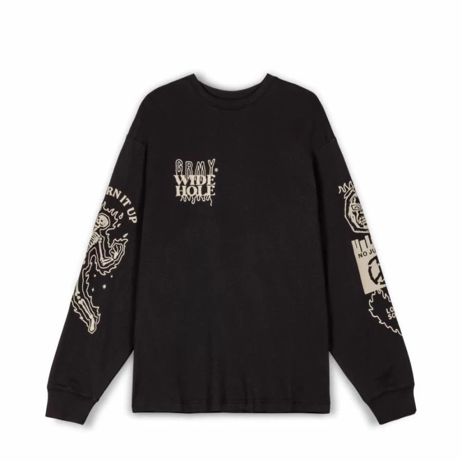 Grimey Back At You Long Sleeve T-Shirt - Black - Fall Winter 2023 Collection