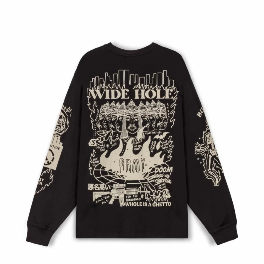 Grimey Back At You Long Sleeve T-Shirt - Black - Fall Winter 2023 Collection