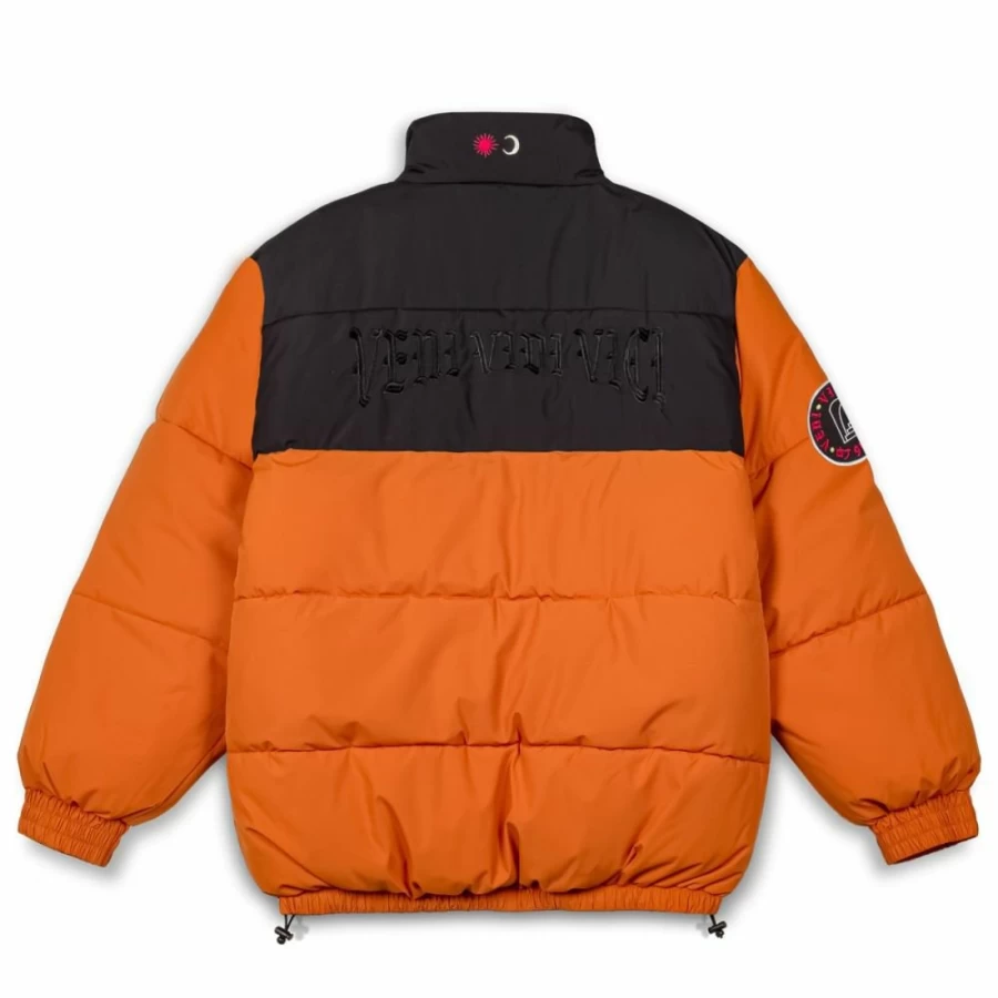 Grimey Vita Deorum Puffer Jacket Orange - Grmy X Oj Collaboration - FW23 Winter Coat