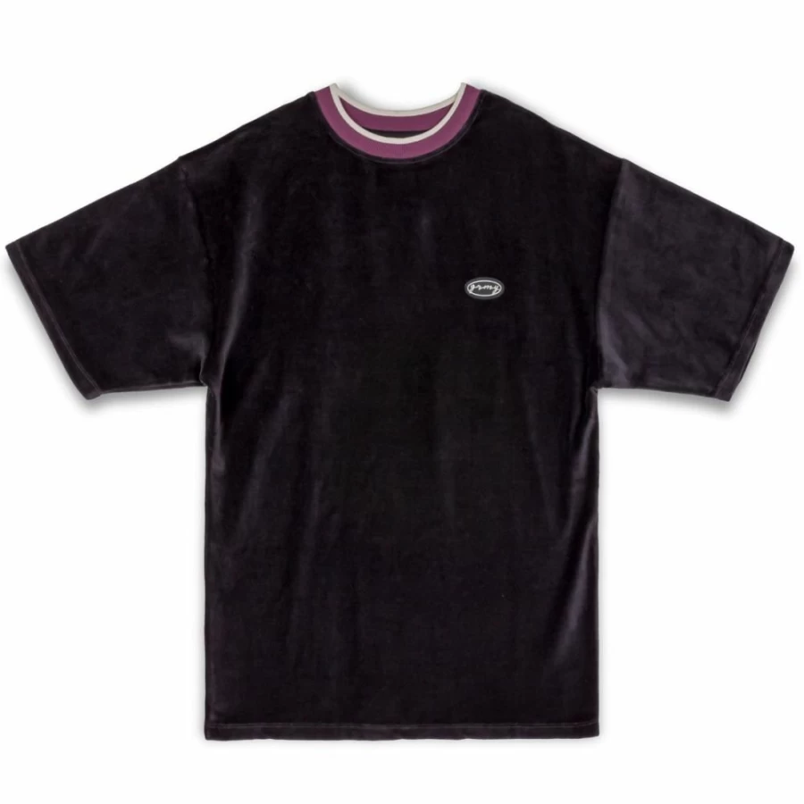 Grimey "Iam" Velvet T-Shirt - Black Fall Collection 2022